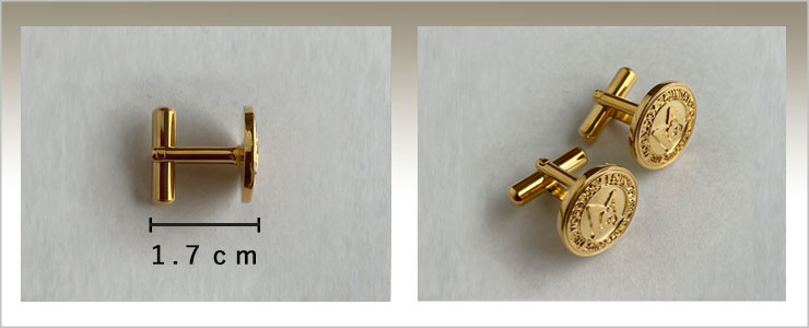 タイピン＆カフス（ゴールドタイプ）